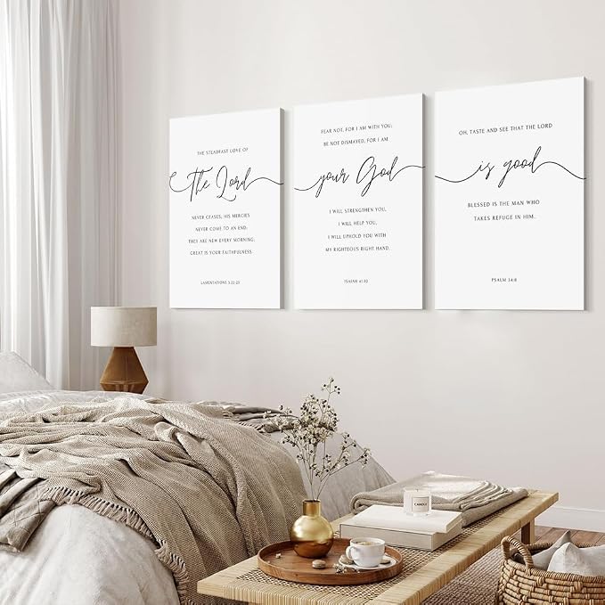 GUBIYU Black and White Christian Canvas Wall Art - Image 6