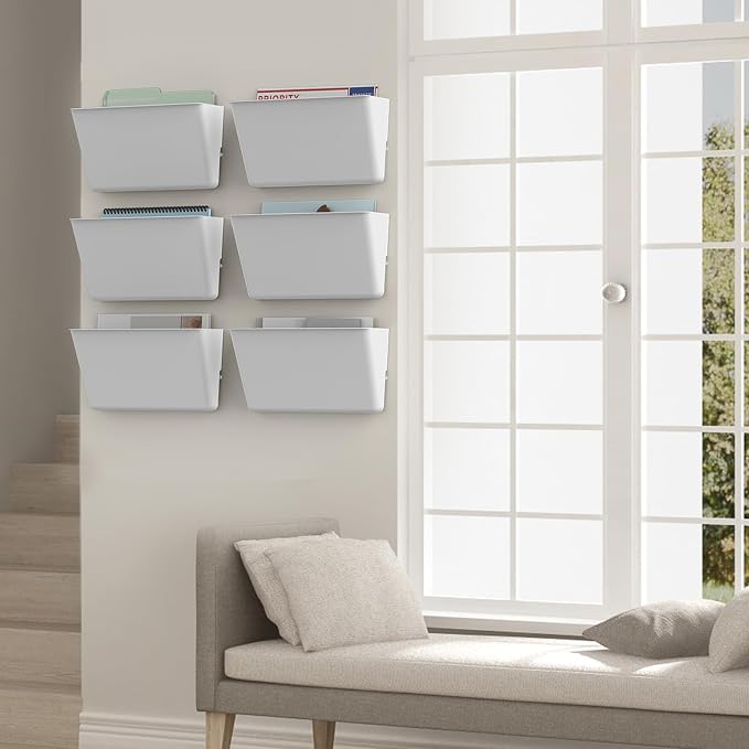 Gawerk Clear Acrylic Single Pocket, Plastic Hanging Wall Mount File Holder - Image 7
