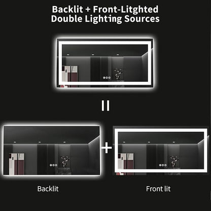 LOAAO 60X36 LED Bathroom Mirror - Image 6