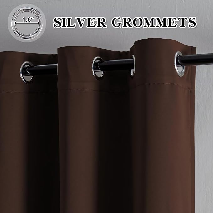 IGEMAEVE Blackout Curtains 108 Inch Length 2 Panels Set, Grommet Energy Saving - Image 2