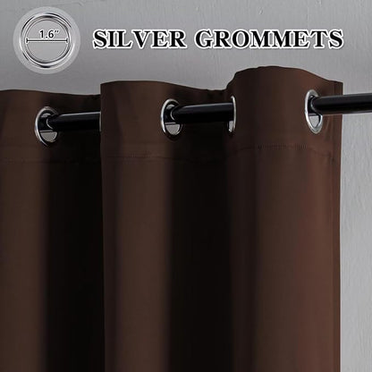 IGEMAEVE Blackout Curtains 72 Inch Length 2 Panels Set, Grommet Energy Saving - Image 2