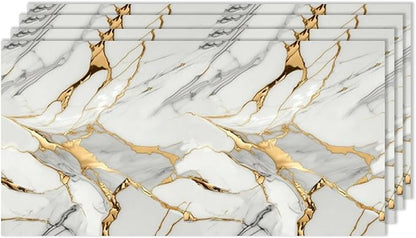 IZODEKOR 4 Pcs 24"x48" PVC Marble Wall Panels by Izodekor3DWallPanels