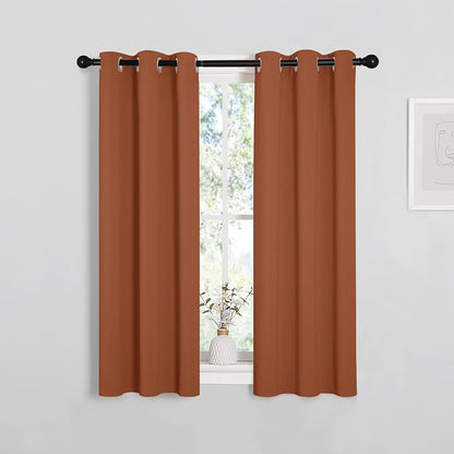 NICETOWN Burnt Orange Window Curtains Blackout Drapes, Thermal Insulated Solid by NICETOWN