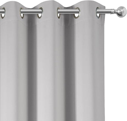 LEMOMO Light Grey Blackout Curtains 38 x 63 Inch Length/Set of 2 Curtain - Image 7