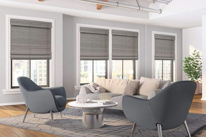 Cordless Woven Wood Roman Shades, 41W x 36H, Eastfield Umber, Sizes 20-72 Wide - Image 2