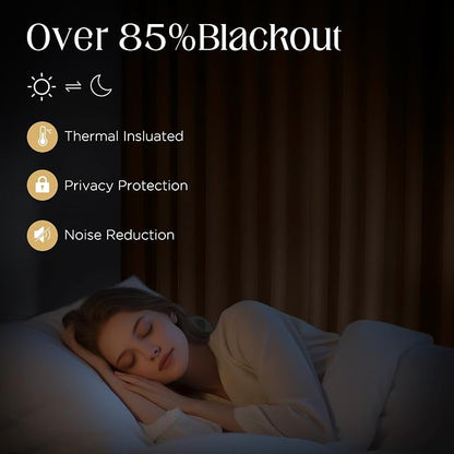 CUCRAF Royal Blue Blackout Curtains 54 inch Length 2 Panels Set, Rod Pocket - Image 2