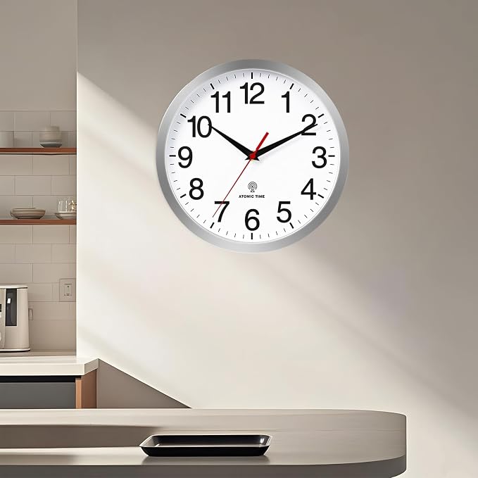 Rohioue Atomic Wall Clock Modern 14 Inch Battery Operated Analog Clock - Image 5
