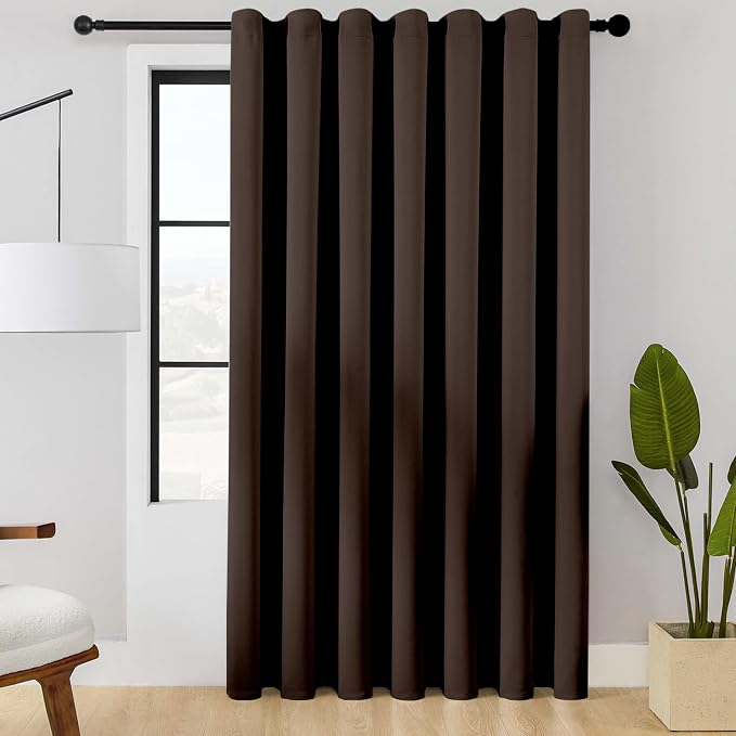 ChrisDowa Room Divider Curtain 120 Inches Long, Wide Blackout Sliding Door by ChrisDowa