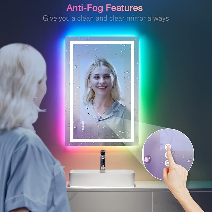 LOAAO 24"x36" LED Bathroom Mirror - Image 5
