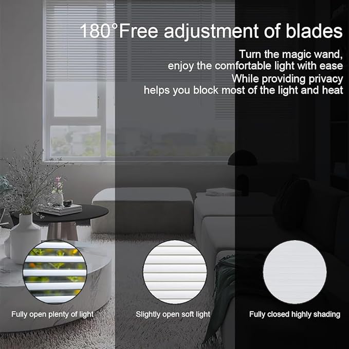 YIIBAII Mini Blinds Suitable for 20" W x 64" H Windows 1" Aluminum Horizontal - Image 2
