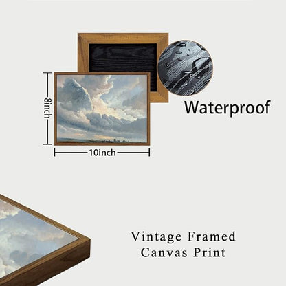 OIQArtOIQ Vintage Landscape Canvas Wall Art Framed Natural Scenery Painting - Image 5
