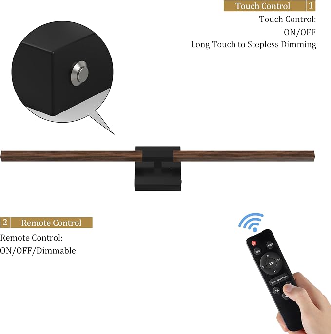 Rayogale 40 Inch Rechargeable Battery Operated Wall Sconce Set Two, 8000mAh - Image 4