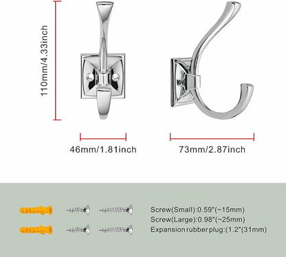 TUNNY 5 Pack Antique Design Wall Hanging Coat Hooks - Image 3