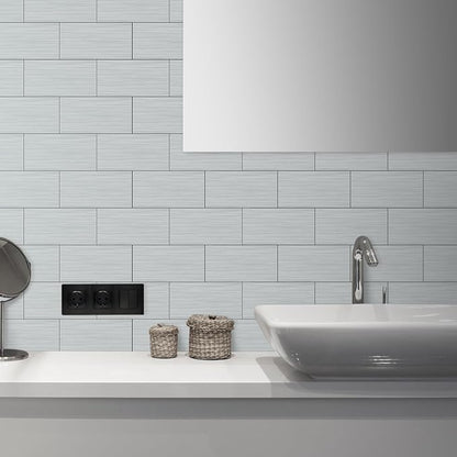 AULIGET 20-Piece Brushed Metal Peel and Stick Backsplash Tile, Laundry Room - Image 5