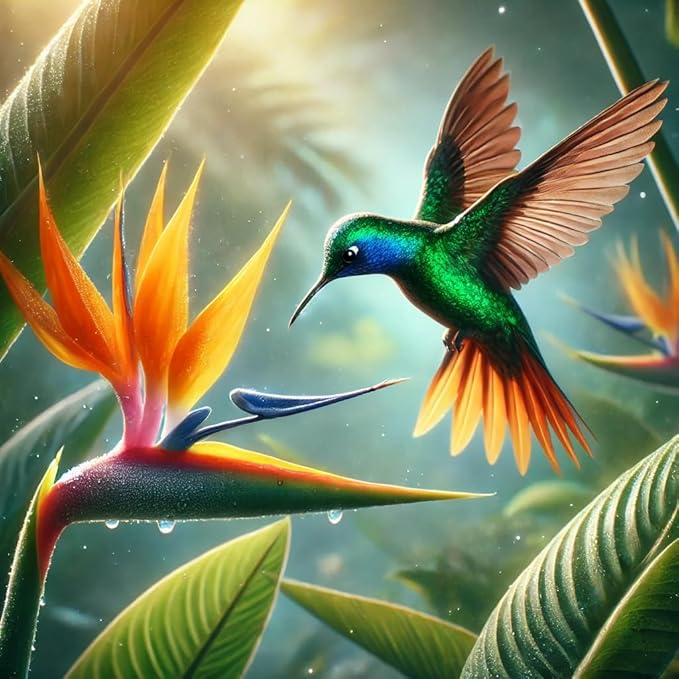 Bird of Paradise - Orange - Strelitzia Reginae. (4 Orange BoP in Cup)