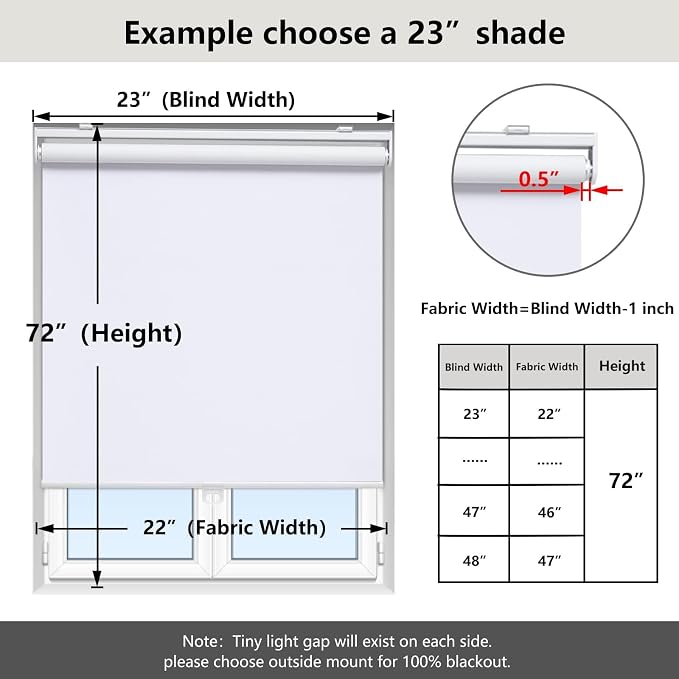 Cordless Roller Shades Blackout Blinds - Image 6