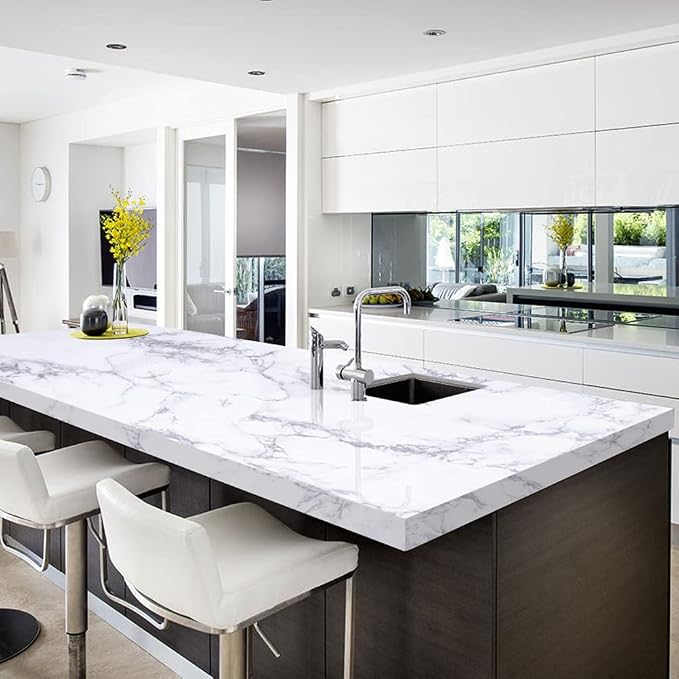 Arthome 60 x 508 cm Peel and Stick Marble Contact Paper, Self-Adhesive - Image 3