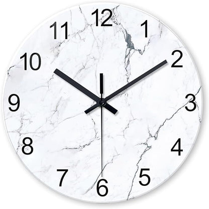 Extra Large Marble Decorative Wall Clocks Battery Operated 24 Inch Modern by Constantplanet%E6%97%97%E8%88%B0%E5%BA%97
