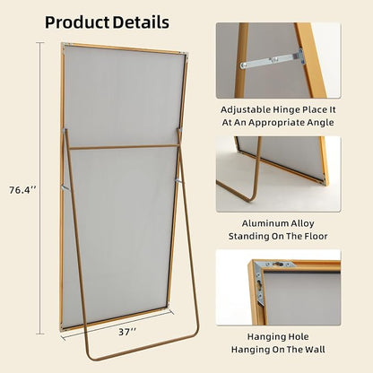 Beauty4U 76" x 37" Full Length Mirror - Image 3