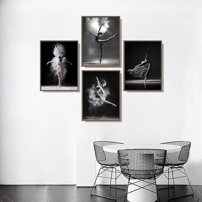 NCYEL Black and white ballet wall art dancer poster beautiful girl bedroom - Image 6
