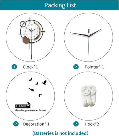 Wall Clock Decorative Modern Wall Clocks - Image 7