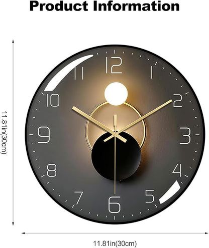 ErgoCar Silent Modern Art Deco Metallic Wall Clock - Image 7