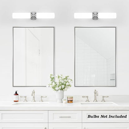 Wall Sconces Set of Two, Brushed Nickel Gold Bathroom Sconces Wall Lighting - Image 8