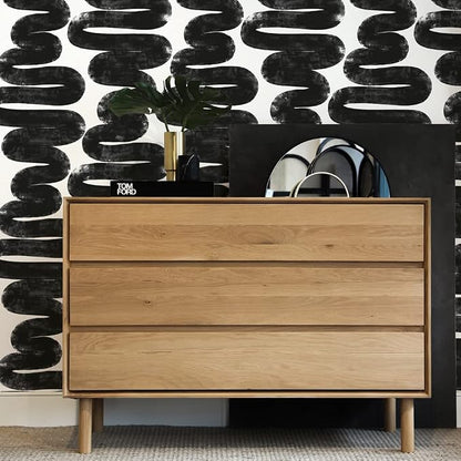 Tempaper x Bobby Berk White & Black Wiggle Room Removable Peel and Stick - Image 6