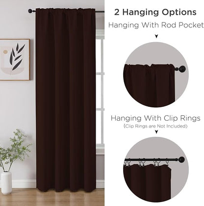 CUCRAF Blackout Curtains 84 inch Length 2 Panels Set, Rod Pocket Room Darkening - Image 3