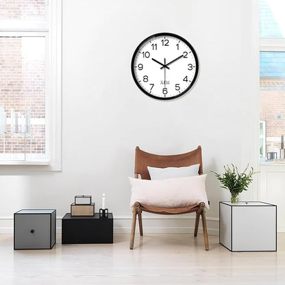 XFM Wall Clock 12 Inch Modern Small Wall Clocks Battery Operated Silent Non - Image 5