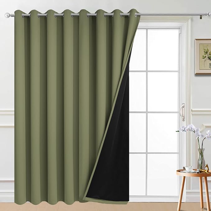 Yakamok 100% Blackout Extra Wide Thermal Insulated Curtains, Total Shade Patio by Yakamok