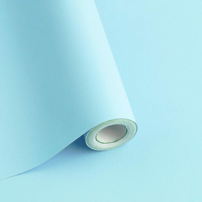 118"x17.7" Teal Peel and Stick Wallpaper Solid Color Teal Contact Paper by SAFIYYA