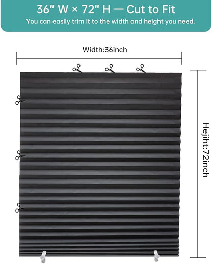 Changshade 6 Pack Temporary Shades, Pleated Paper Blinds - Image 3