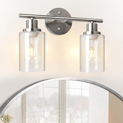 Unicozin 2 Light Vanity Lights, Brushed Nickel Wall Sconce Light - Image 8