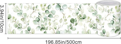 HOMETITUTE Wallpaper Border Peel and Stick Botanical Leaf Texture Decorative - Image 3