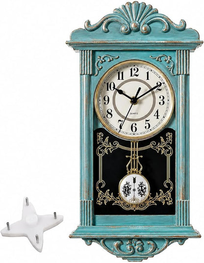 Clockswise Vintage Grandfather-Style Wall Clock by Clockswise