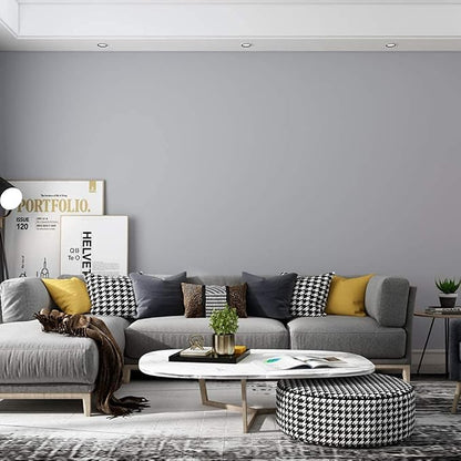 practicalWs Gray Self-Adhesive Wallpaper SelfA-dhesive Film Stick Paper Easy to - Image 3