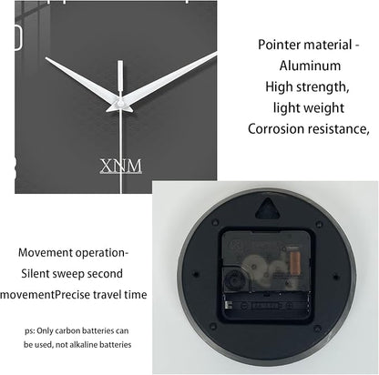 XNM Minimalist Large Clocks for Living Room Round Wall Clock Battery Operated - Image 7