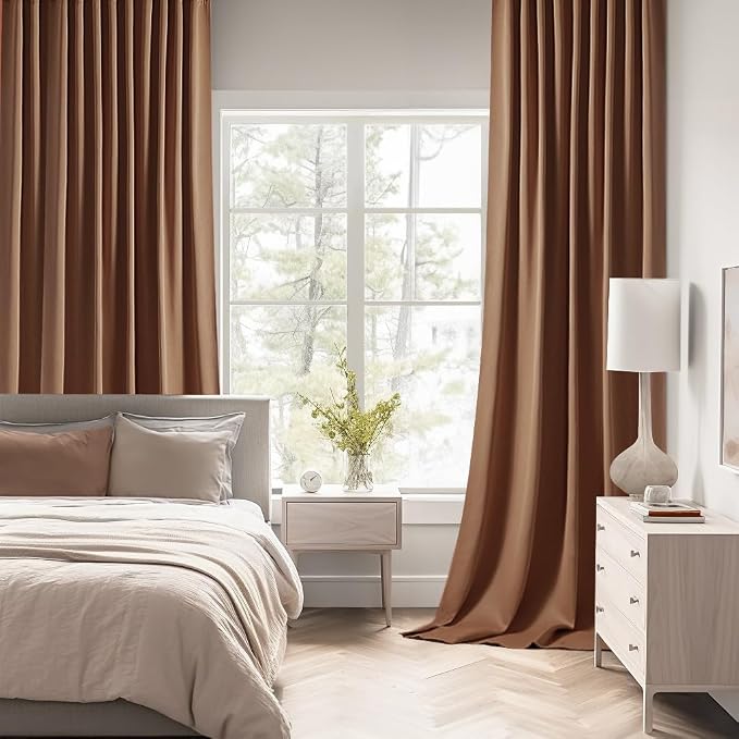 MIULEE Back Tab Blackout Curtains 120 Inch Long 2 Panels Set - Image 2