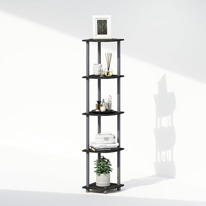 Furinno Turn-N-Tube Storage Shelves, 5-Tier Book Shelf, Corner Shelf, Toolless - Image 6