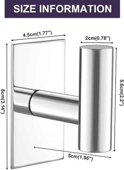 VAEHOLD Wall Towel Hooks, Heavy Duty Sticky Holder Waterproof Towel Hooks - Image 6