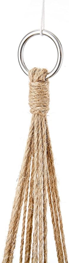 Dahey Macrame Plant Hanger Set of 3 with Hooks Indoor Hanging Planter Basket 35"/29"/23" Handmade Woven Cotton Rope Flower Pot Crochet Plant Holder Stand for Boho Home Decor No Tassels,Brown