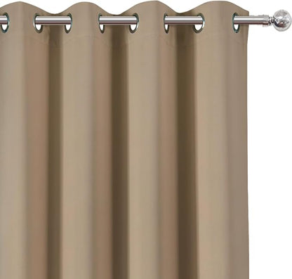 LEMOMO Natural Thermal Blackout Curtains/52 x 72 Inch/Set of 2 Panels Room - Image 5