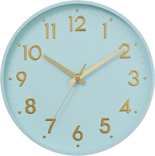 Mosewa Wall Clock 8 Inch, Wall Clocks Battery Operated Silent Non-Ticking by MOSEWAWALLCLOCK
