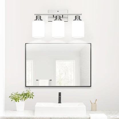 MOKATNG 3-Light Bathroom Light Fixtures, Brushed Nickel Vanity Light - Image 8