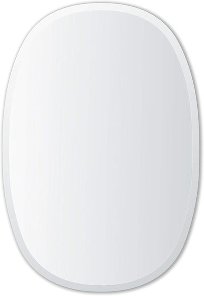 Better Bevel 20" x 30" Frameless Oblong Oval Mirror | 1" Beveled Edge | by Better+Bevel