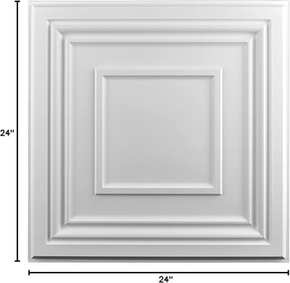 Art3d 48 Pack PVC Ceiling Tiles 24x24 Inches Waterproof Drop Ceiling Tiles/Wall - Image 8