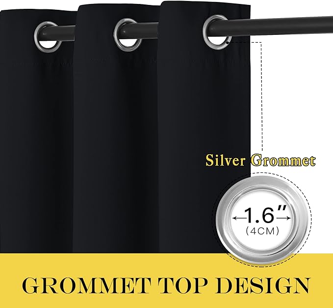 NICETOWN Black Out 144 inch Curtain - Image 3
