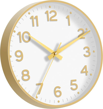 Roymnie Wall Clock, 10 Inch Silent Wall Clocks Battery Operated-Modern Non - Image 8