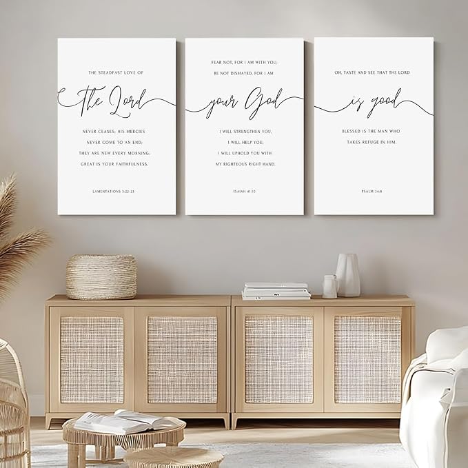 GUBIYU Black and White Christian Canvas Wall Art - Image 4